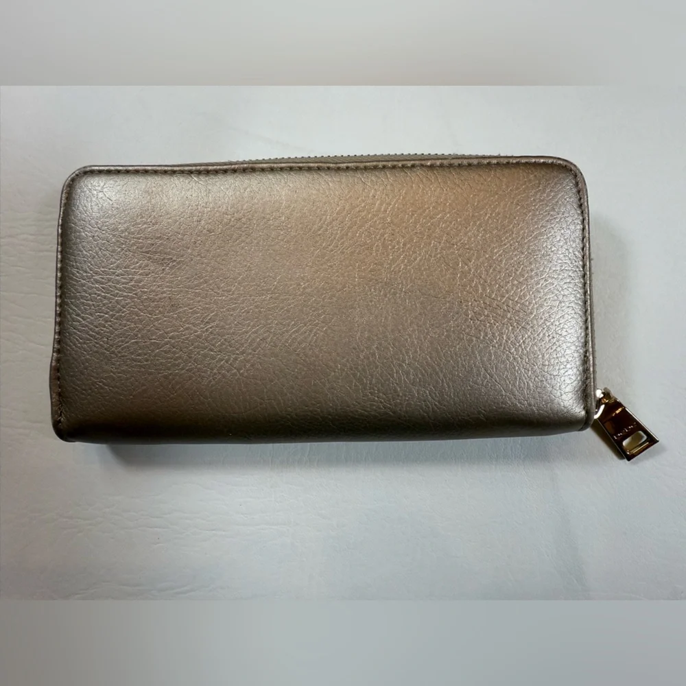 BEBE studded silver wallet (blemish on corner)